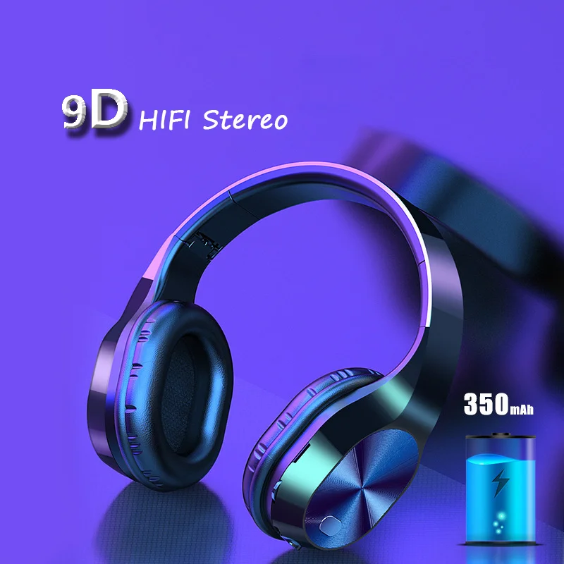

Free Shipping 1 Sample OK BT 5.0 9D Stereo Earphones Foldable Sport Game in-ear Wireless Headphones Headset