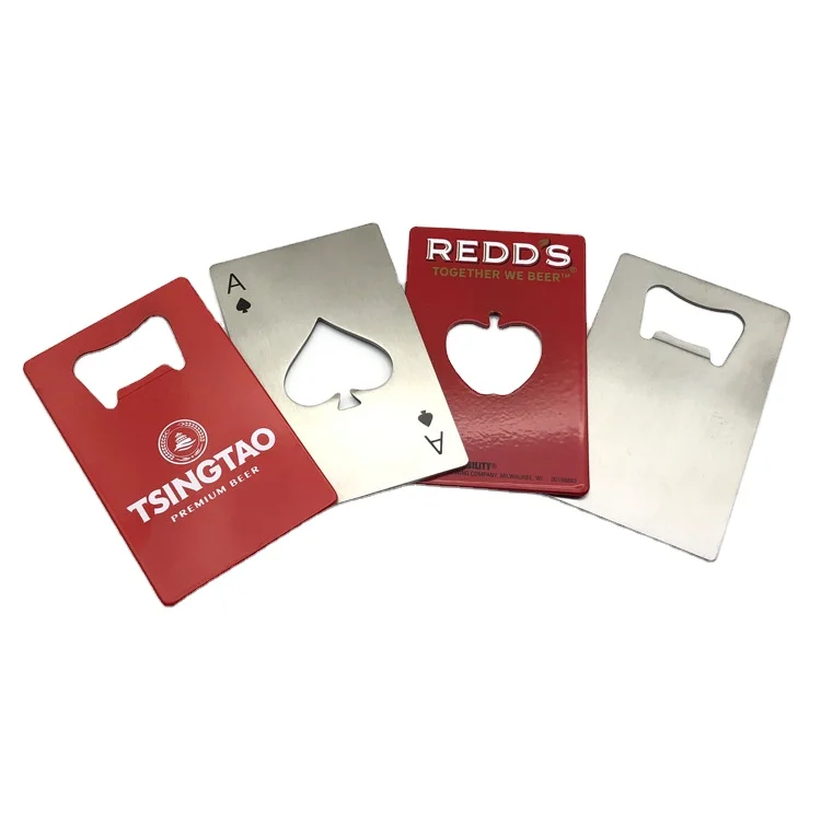 

Factory Direct Promotion Stainless Steel Credit Card Bottle Opener for Beer, Custom color