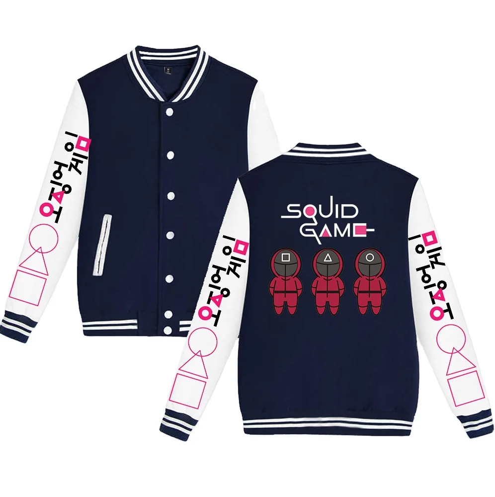 

Squid game design Spring Autumn Harajuku loose personality leisure life 100%polyester with warm fleece Jacket for Men and Women, Customized colors