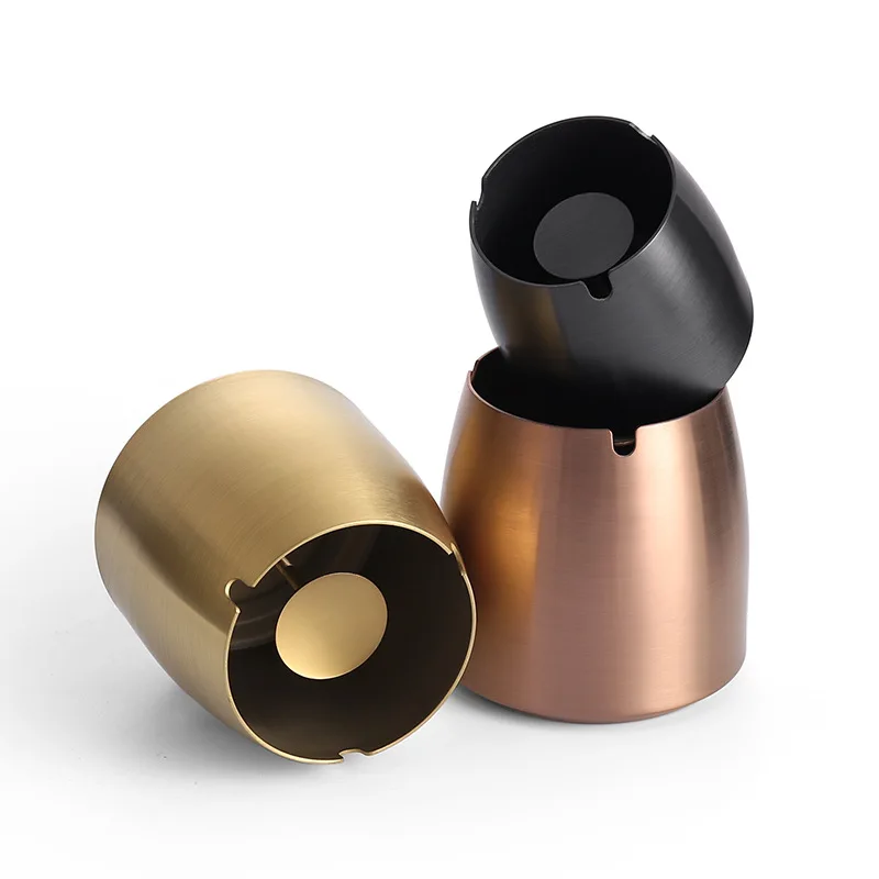 

Hot sale new style Stainless Steel Windproof Cigarettes Ashtrays, Customized color