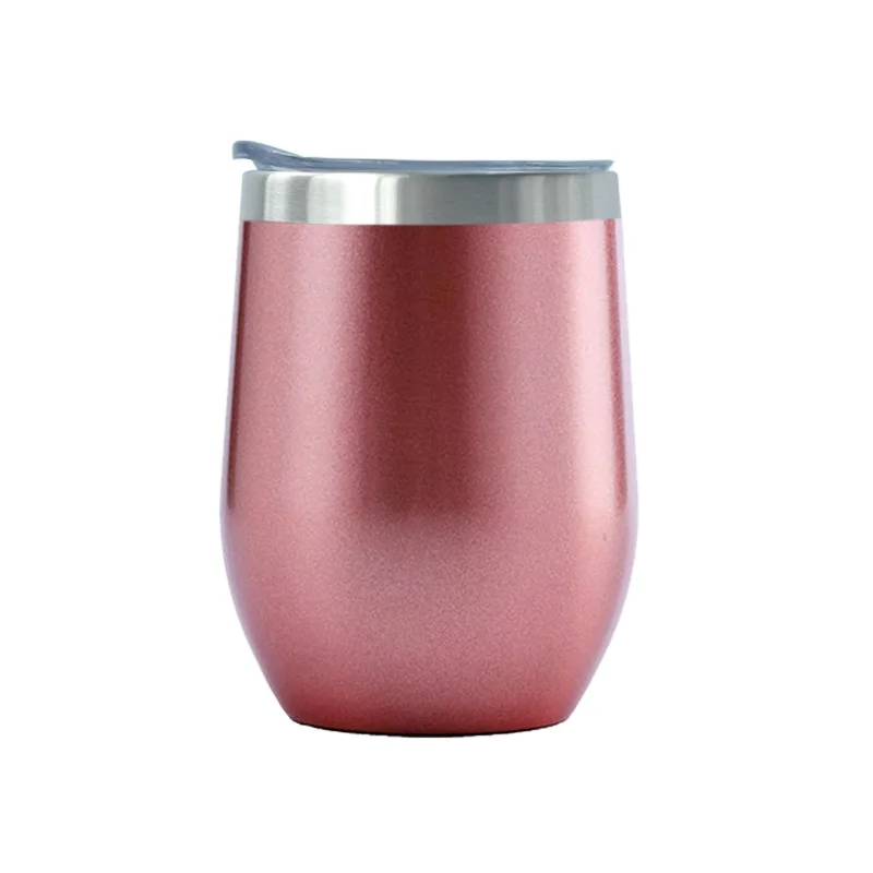 

HY eggshell cup with 304 stainless steel rainbow paint insulation U-shaped big belly egg cup