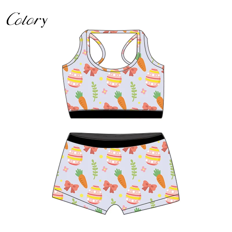 

Colory Two Piece Summer Sports Wear Women Swim Set, Picture shows