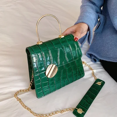 

Stylish Design Silver Fashion Pu Shoulder Bag Gold Brand Handbag For Woman 2021