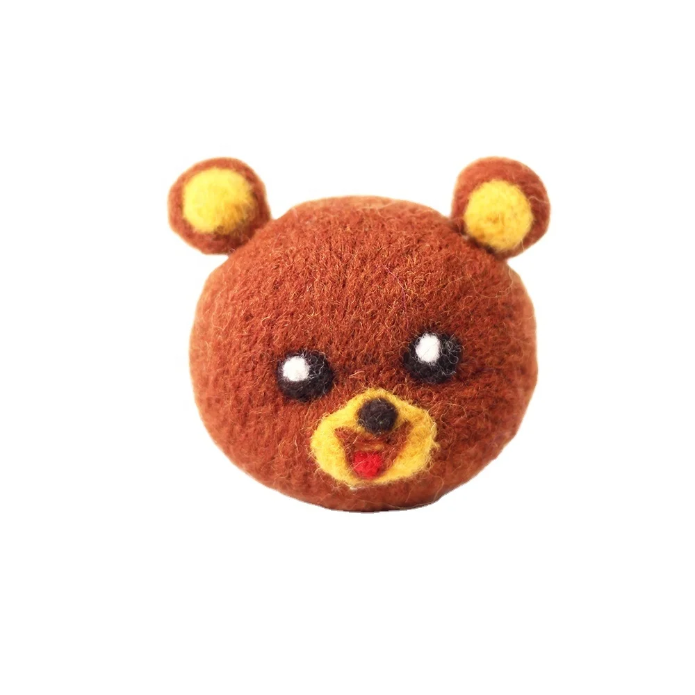 

Needle Felting Kit for Felt Craft Beginners Merino Wool Roving Supplies - Cute Lovely Bear Head