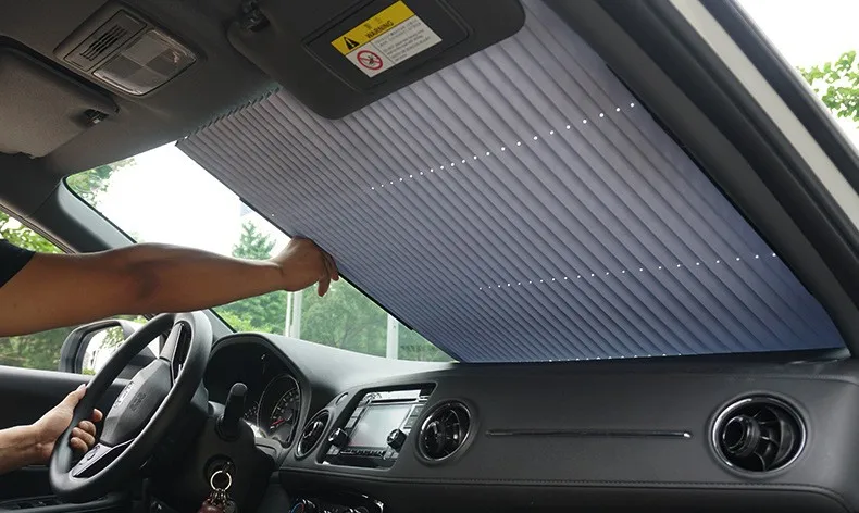 汽车挡风玻璃伸缩遮阳棚,通用汽车遮阳帘保持车辆很酷,适合挡风玻璃的