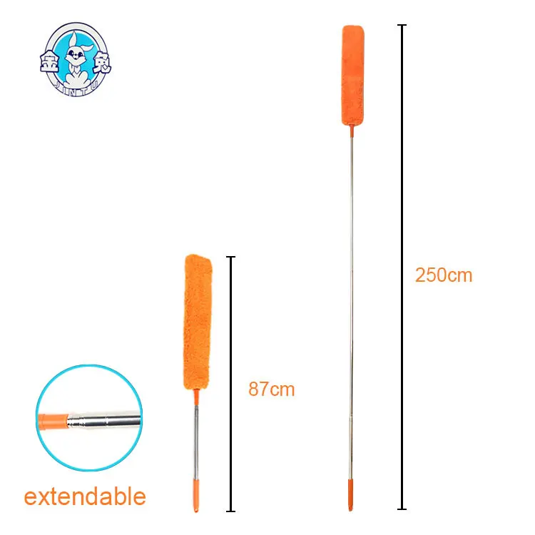 

microfiber long handled extendable removable scrub duster house cleaning flexible telescopic duster, Customized any color
