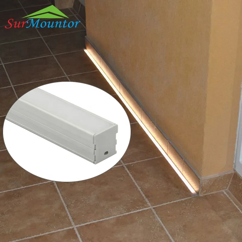 Floor LED Profile Aluminum Channel Thick PC Cover Recessed Profile