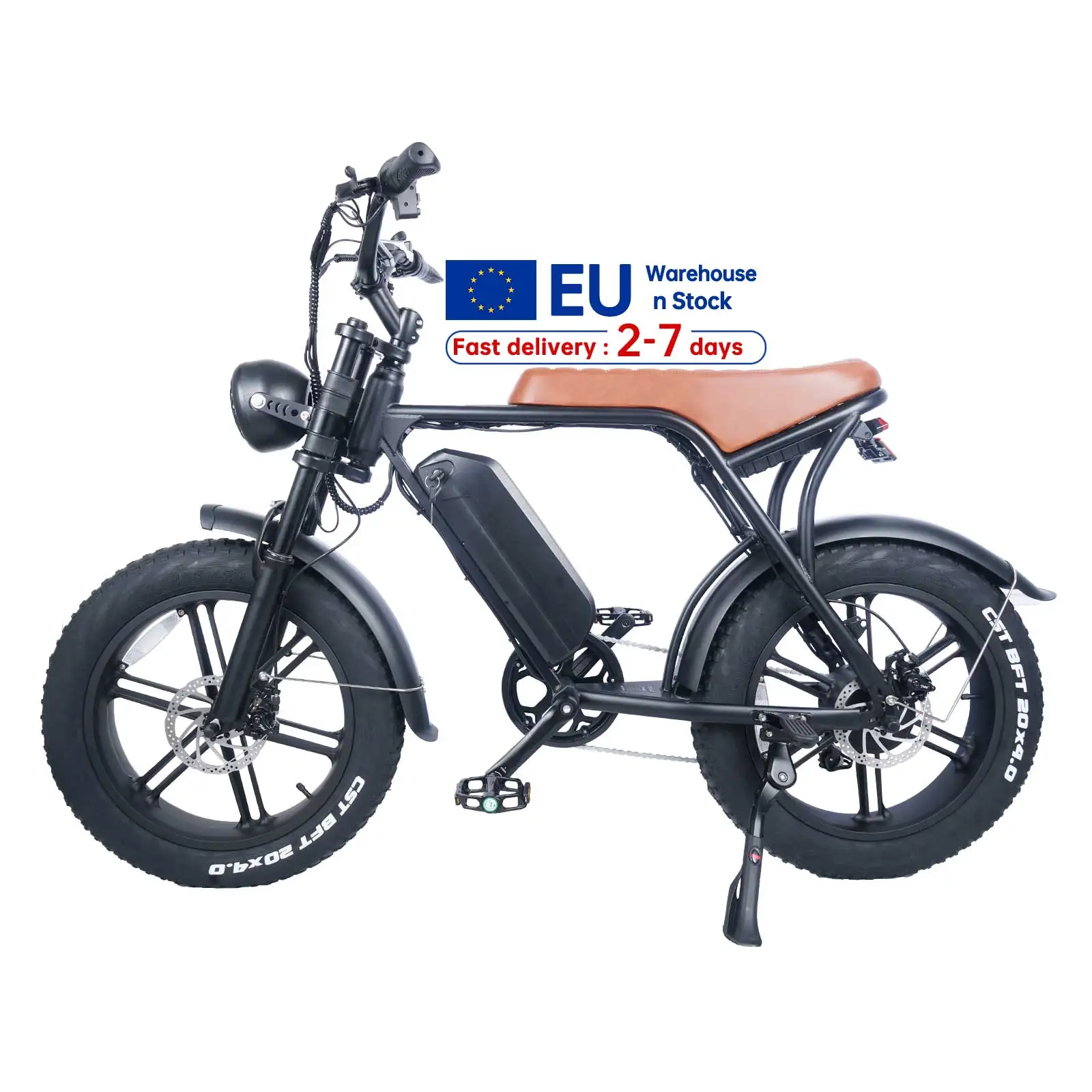 

Warehouse Ready Stock Electric Bike 750w 20inch Fat Tire E-bike 250w Urban Electric Bicycle Steel EU USA Adult Fatbike 25km/h
