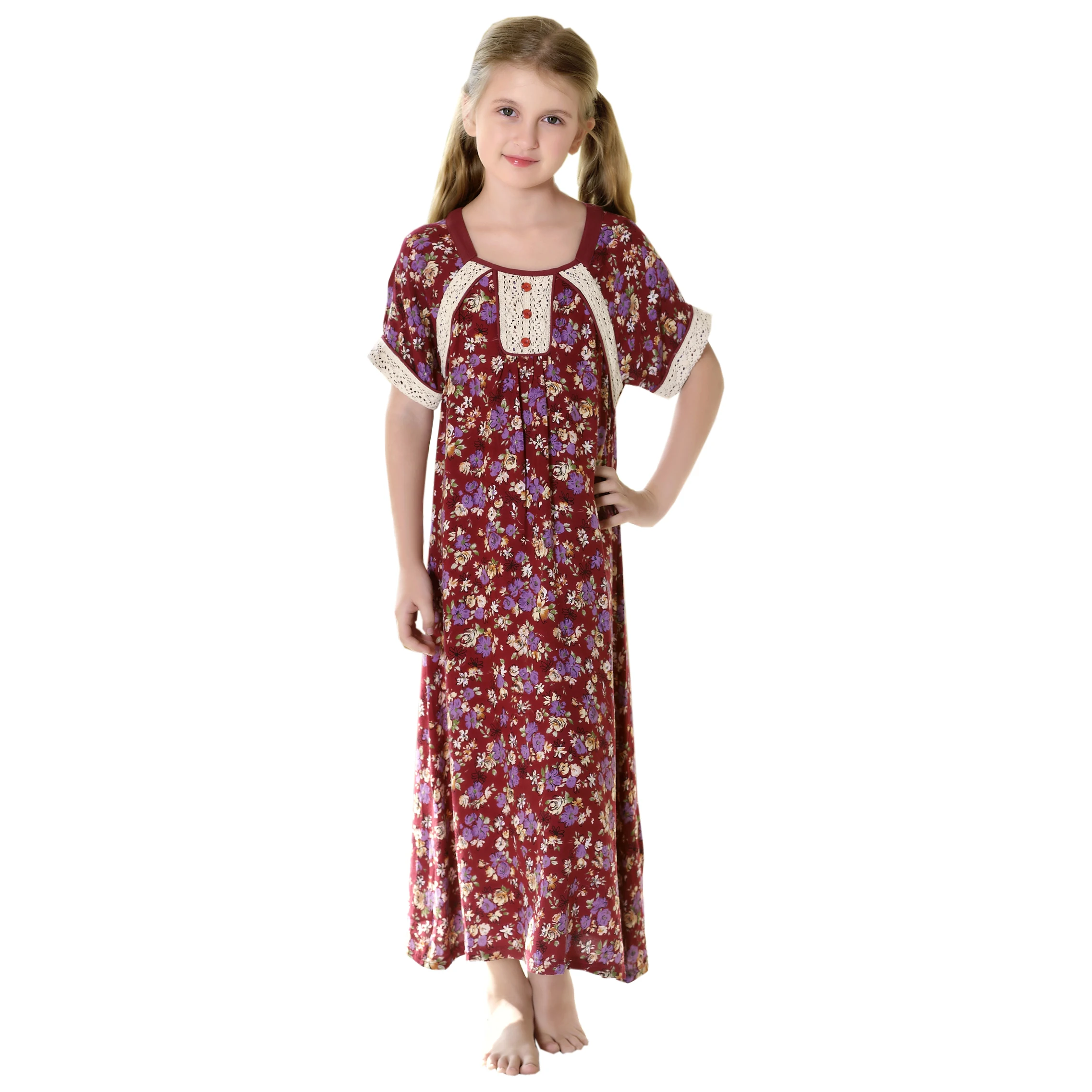 

children OEM pajamas for girl gown wears pyjamas kids clothing summer pijamas sleepwear nighty nightdress nightgown factory, Request