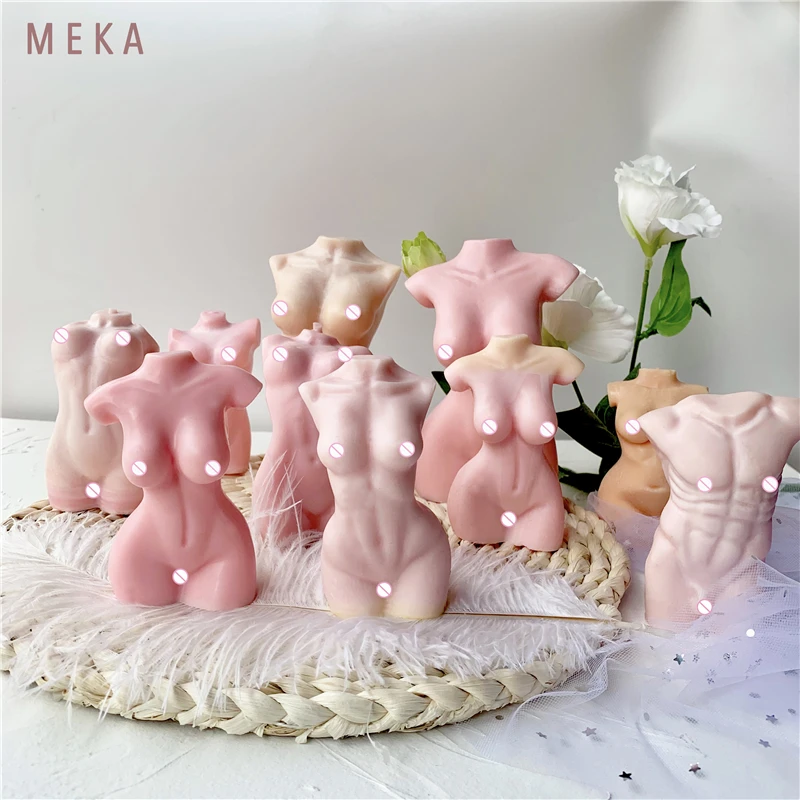 

C003 DIY custom 3D molde silicona velas candle molds human torso mould plaster female women man body silicone mold for candles, Stocked