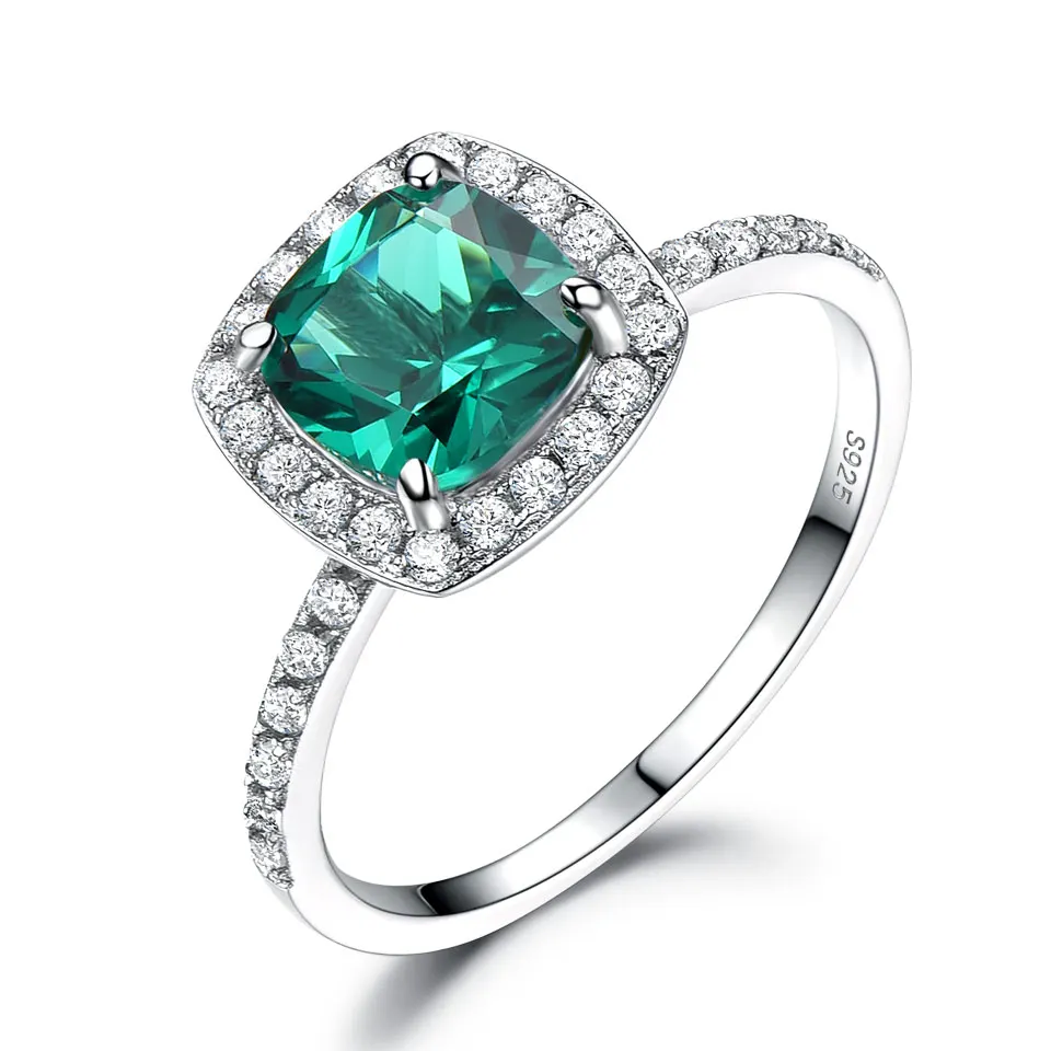 

New Style European American 925 Sterling Silver Emerald Cubic Zirconia Ring for Wedding