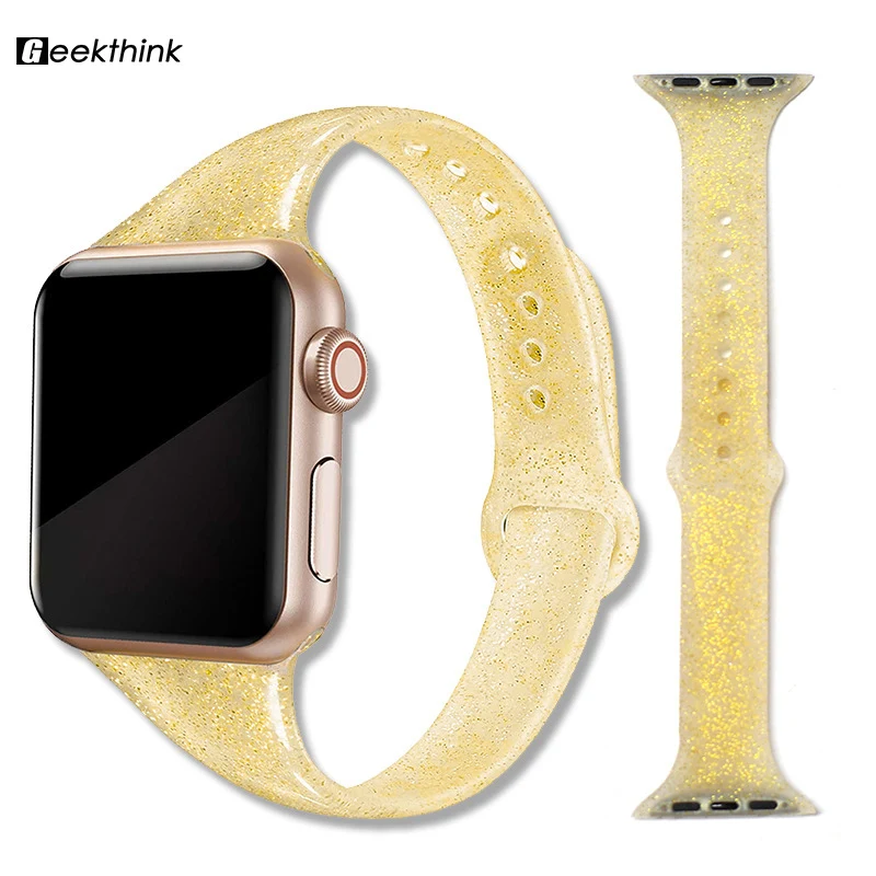

Band For Apple Watch Series 5/4/3 38MM 42MM silicon Soft Breathable Replacement rubber Sport Loop for iwatch