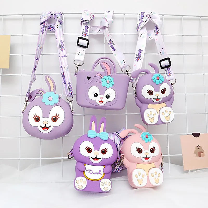 

New Kids Purse Handbags Children's silicone bag cute cartoon girl messenger bag baby female small coin purse