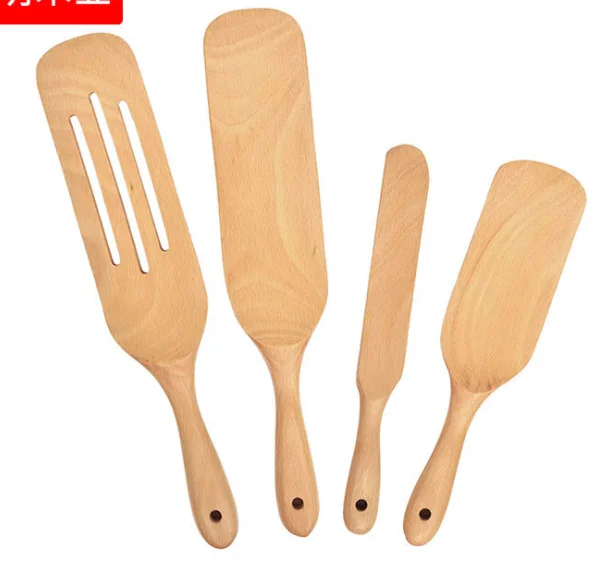 

Custom Handmade Non Stick Acacia Wood Spurtle 4pcs Sets Kitchen Utensils Spatula Tools