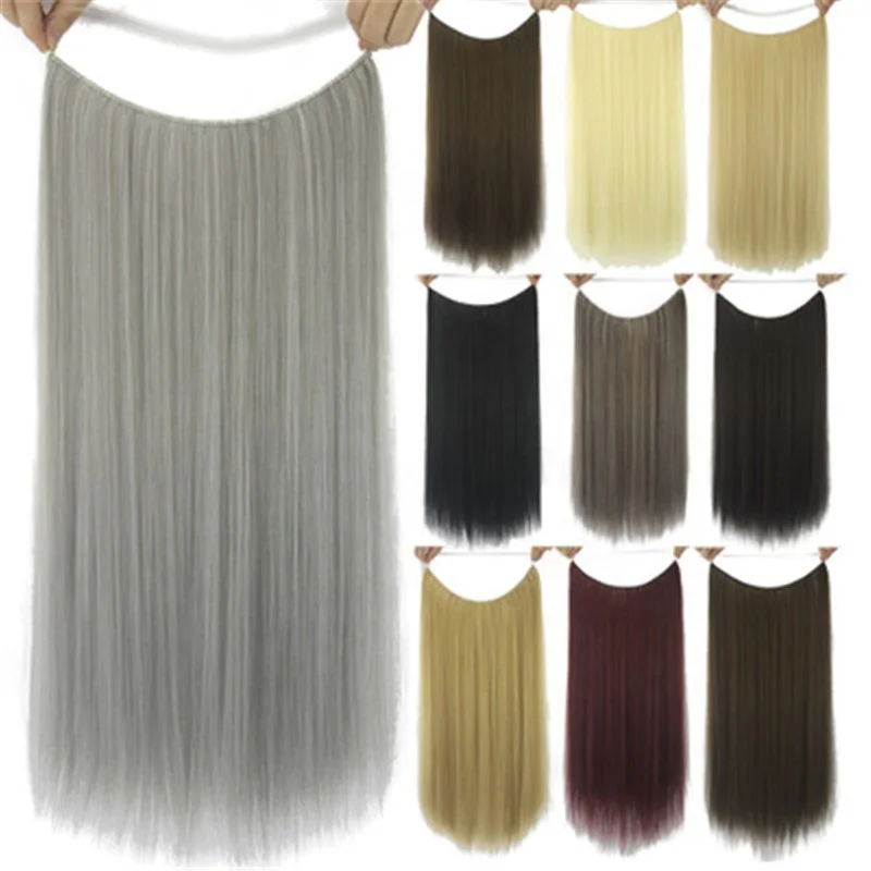 

Long Straight Synthetic Hair Extensions, Multicolor