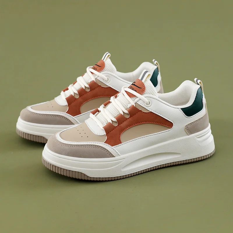 

Thick Sole Women Shoes lace up Sneakers 2023 Luxury Sneakers Ladies Casual Canvas Shoes Flat Female Sneakers For Adult