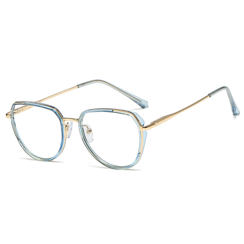 

SHINELOT 95585 New Arrival Trendy PC Material Frame Women With Blue Light Filter Custom Logo Spring Hinge Optical Eyewear