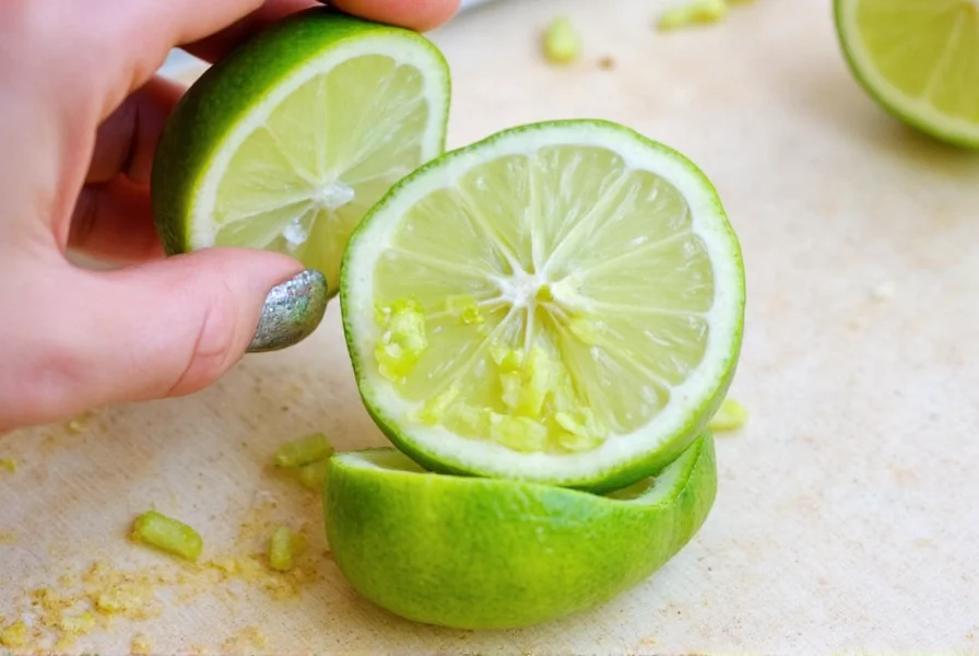 Bowl of fresh lime zest