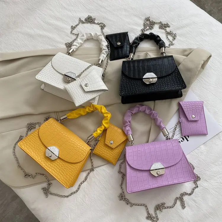 

Newest Fashion Alligator Leather Shoulder Crossbody Chain Ladies Bags 2021 Designer Handbags Women, 4 colors