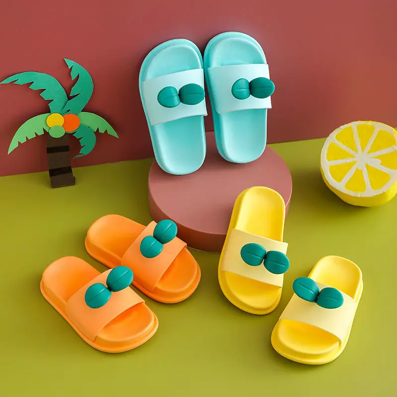 

Kids Slippers Cartoon Cute saplings kid sandal slides slippers for kids Boys and girls Summer Bathroom Slides slipper, Yellow/blue/orange/pink/mint blue