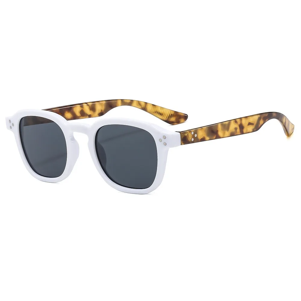 LvCong Retro Nail Rivet Multicolor Sunglasses High End square Shape Women Pc Sunglasses Ins Glasses Sunglass
