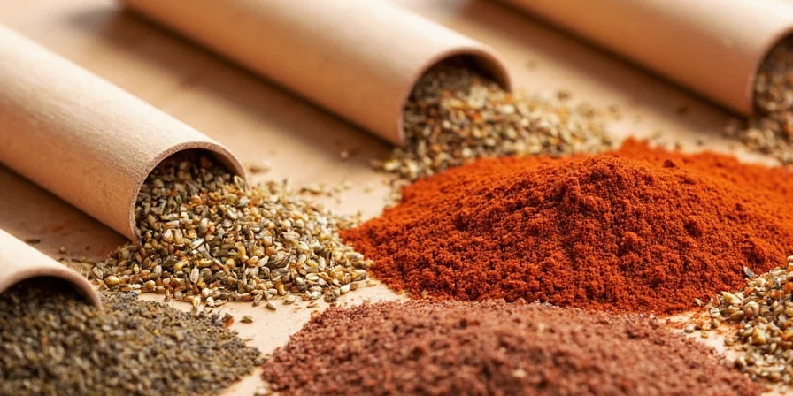 A glass jar filled with vibrant orange-brown ground mace powder