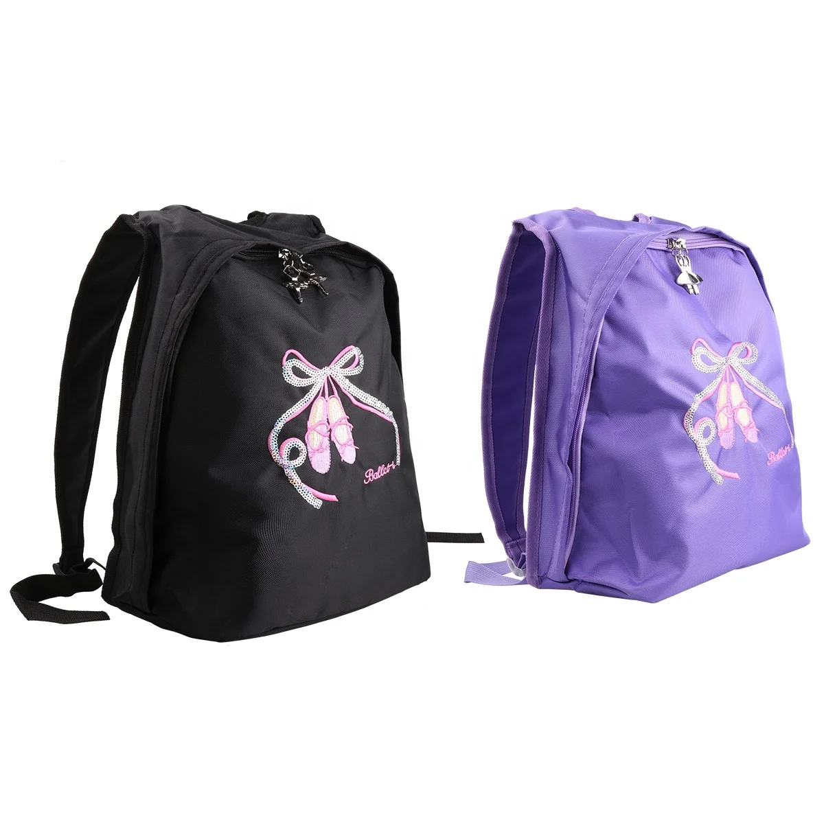 

Kids Girls Ballet Dance Bag School Shoe Gym Bag Children Backpack Toe Shoes Embroidered Shoulder Bag for Kids Dancing Ballet