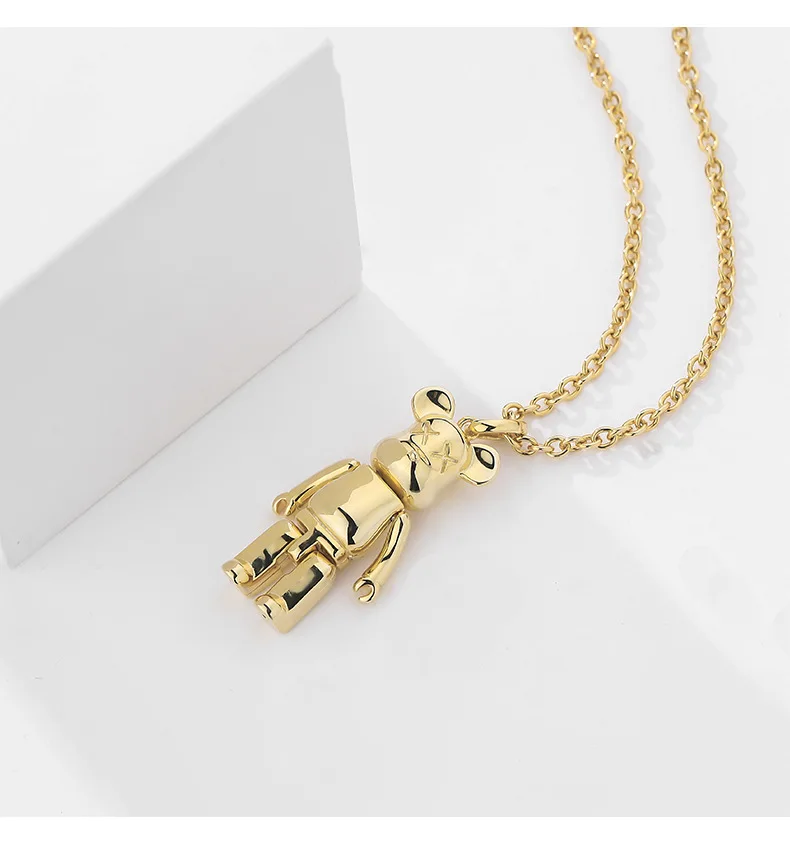 

VIANRLA cute bear pendant necklace 925 sterling silver bear necklace jewelry