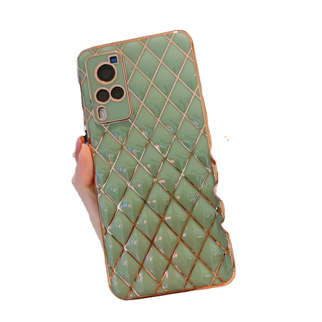 

Promotional Various Durable Using Plaid Electroplating Style Unique Phone Case, 2 designs