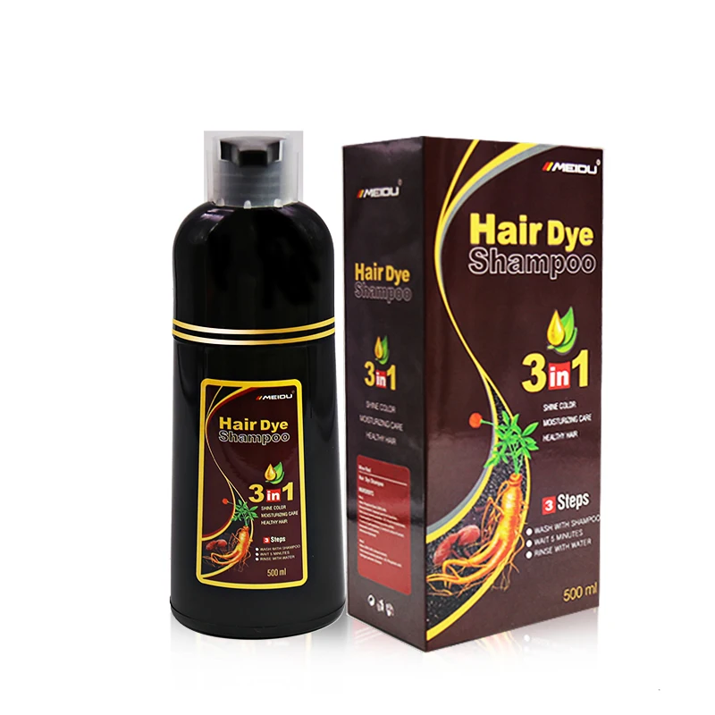 

OEM Private Label Meidu Manufacturer Meidu Brand Herbal Best Natural Permanent Black Hair Dye Shampoo, Black,wine red,coffee,chestnut brown,dark coffee,purple,dark wine red