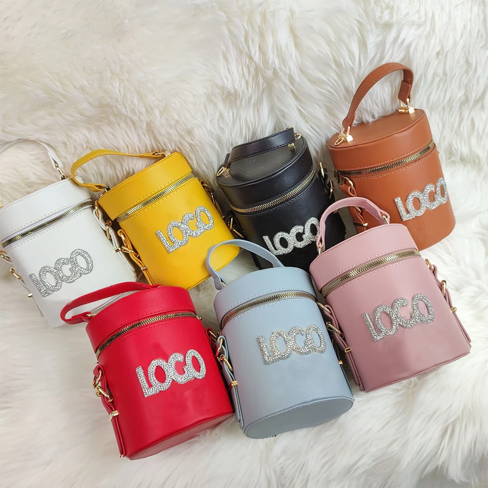 

Bling Custom Logo Purse 2021 Famous Designer Bags Vintage Crossbody Women Bucket Handbag Luxury Chain Brand Purses NY Wholesale, 7 color