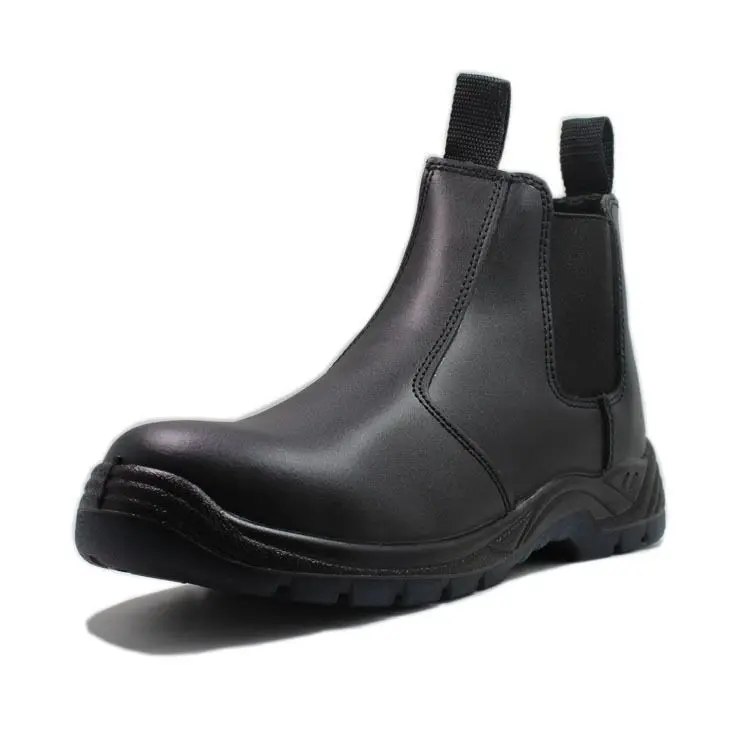 

wholesale fashion s3 slip on genuine leather steel toe men's industrial work protective safety shoes