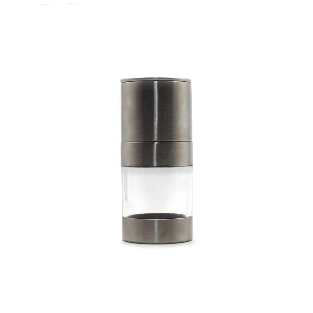 

Stainless Steel Manual Salt And Pepper Mill Grinder Seasoning Muller Cooking Tools Kitchen Accessories Set Machine, Silver