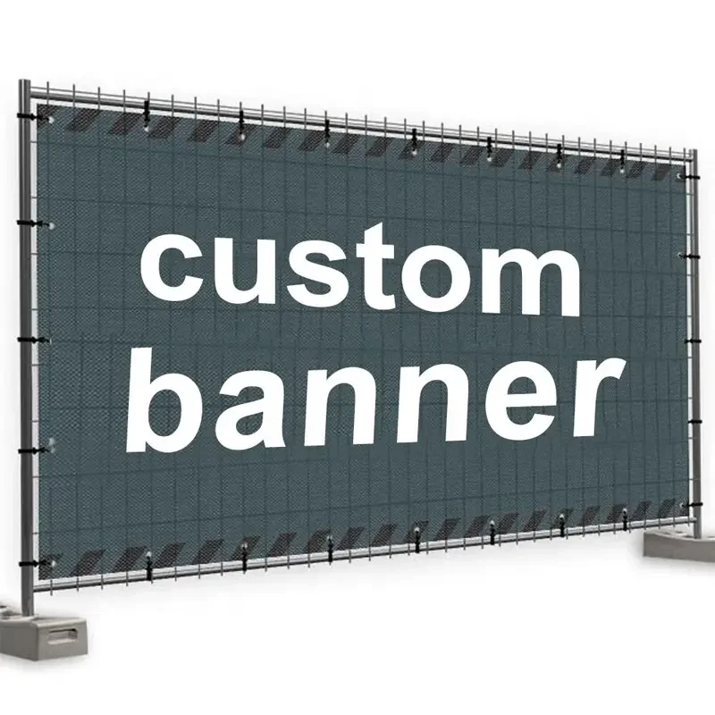 Promotional Wind-resistant Roadside PVC/ Vinyl Mesh Banner Outdoor Hanging Banner Fence Mesh