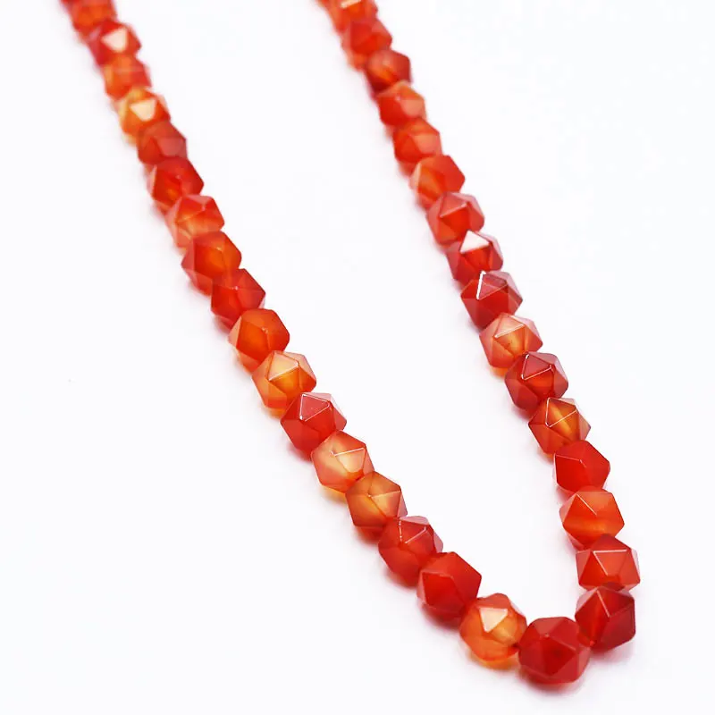 

6 8 10 12 mm Round Banded Agate Natural Stone Charm Beads Red Beads For Jewelry Making DIY Bracelet Necklace, In picture