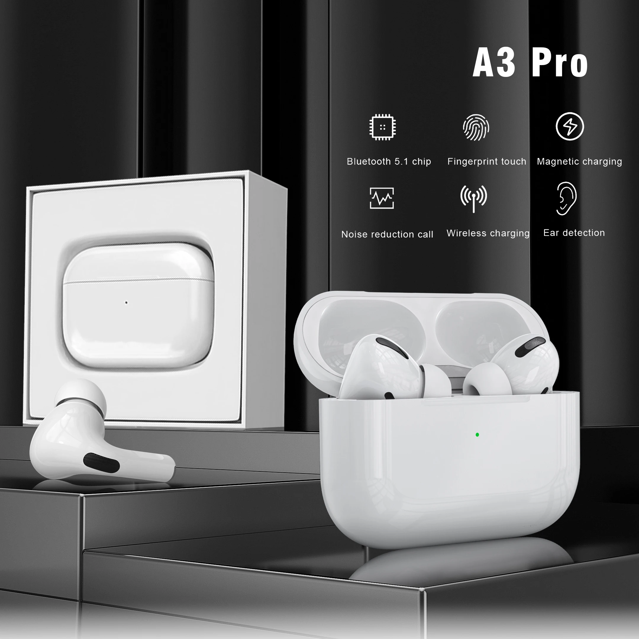 

Original 1:1 Air pro3 tws wireless charging sensor rename pop up window white A3 pro blue tooth 5.0 earphones kablolu kulaklik