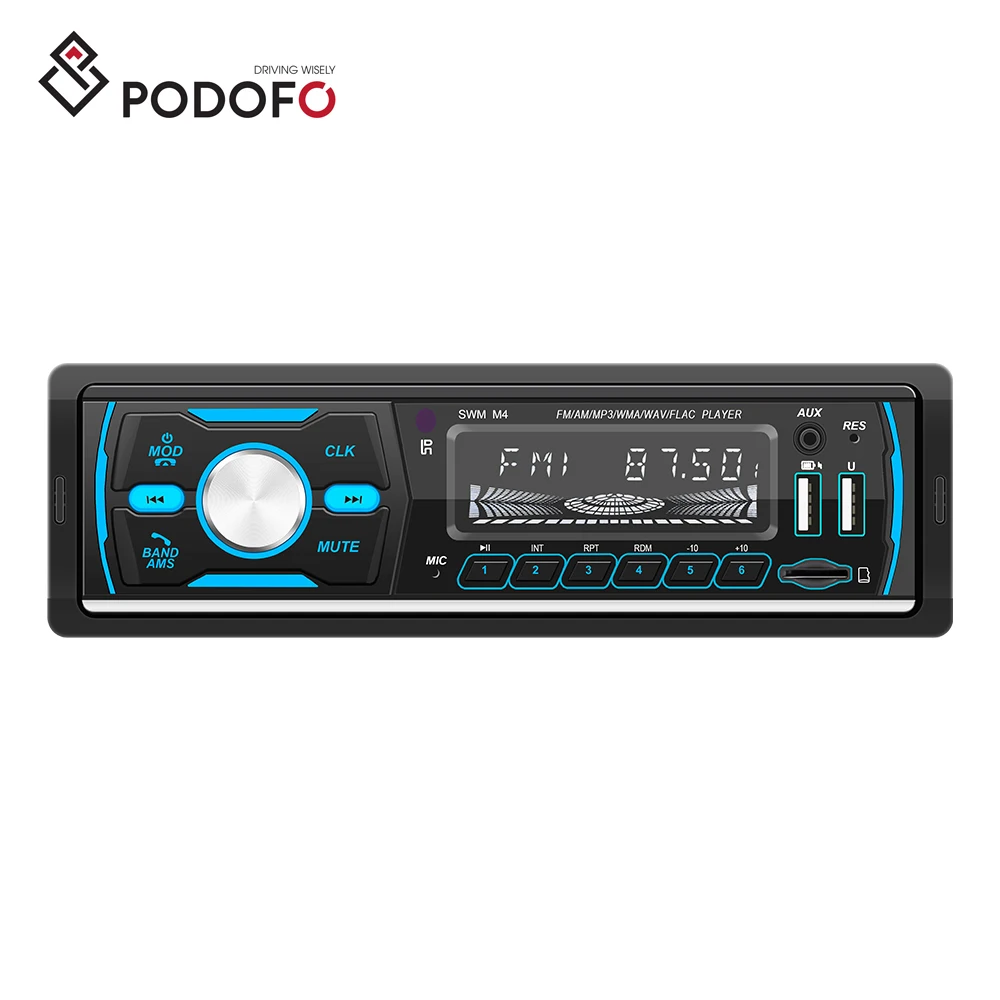 

Podofo 1 Din Car Radio MP3 Player Stereo Autoradio BT Audio Music Stereo 12V FM AM RDS DAB+ USB SD AUX-IN