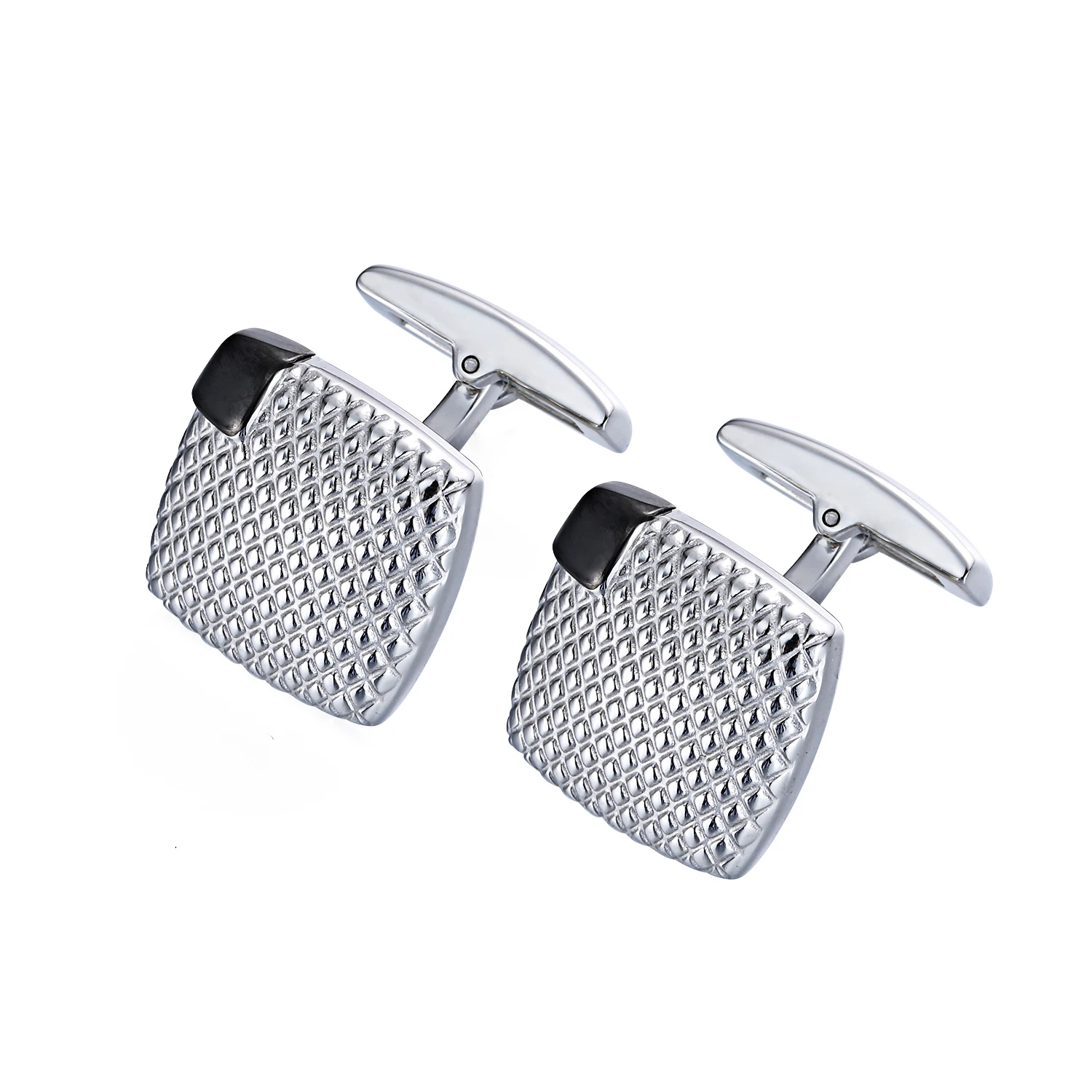 

OB New Products Stainless Steel Men's Jewelry Low-key Wholesale Metal Cufflinks For Bridegroom/Groomsman, Silver/black gun