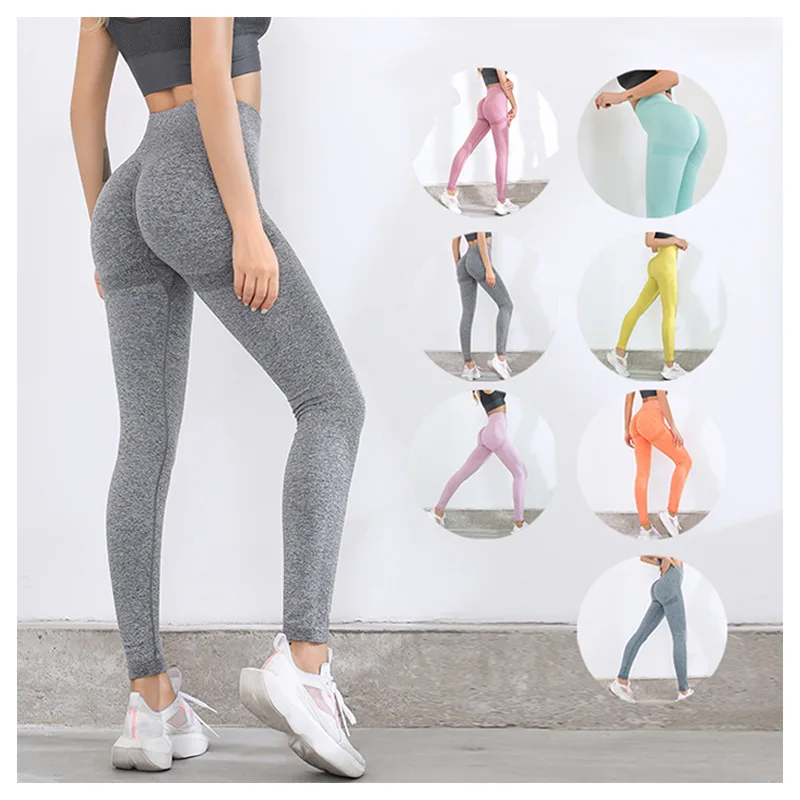 

2021 new yoga pants women's fitness sports bottoming tights slim body lifting peach hip joggers woman