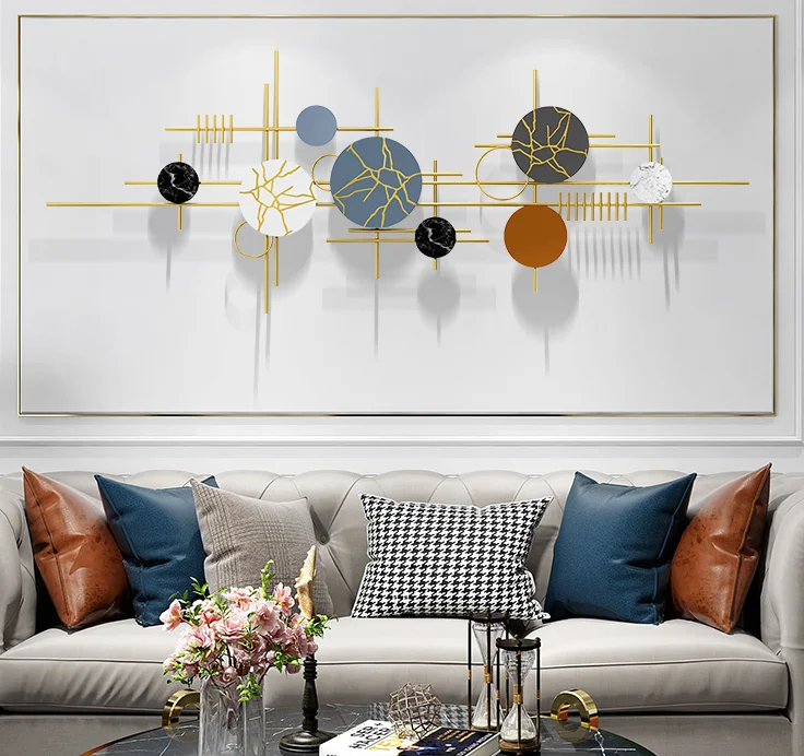 

Direct selling living room sofa background wall decoration metal bedroom wall decoration pendant, Shown in figure