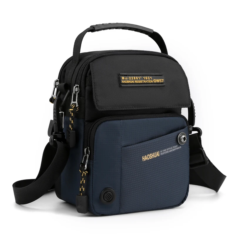 

Wholesale waterproof fabric men's nylon cross shoulder bag waist bags