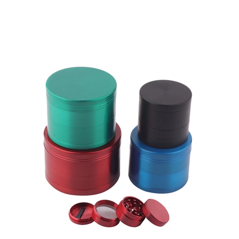 

SHINY Custom print logo metal manual 50mm  tobacco crusher canabiss weed grinder bud herb grinders for smoking, Black/silver/red/green/blue/gold