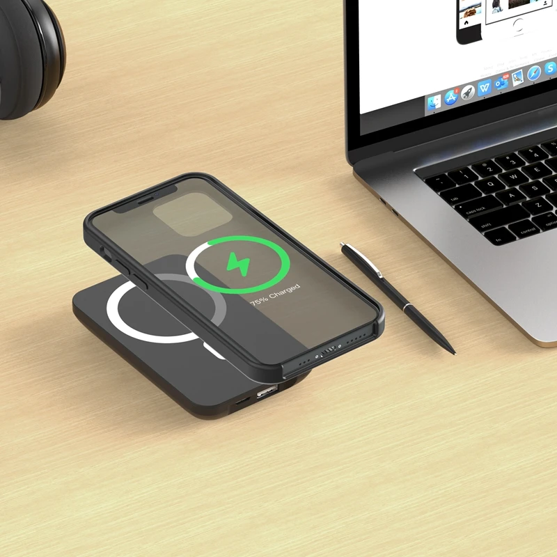 

3 in one 20 w wireless magnetic power bank 15w 3000mah wireless charging power bank, Balck,white