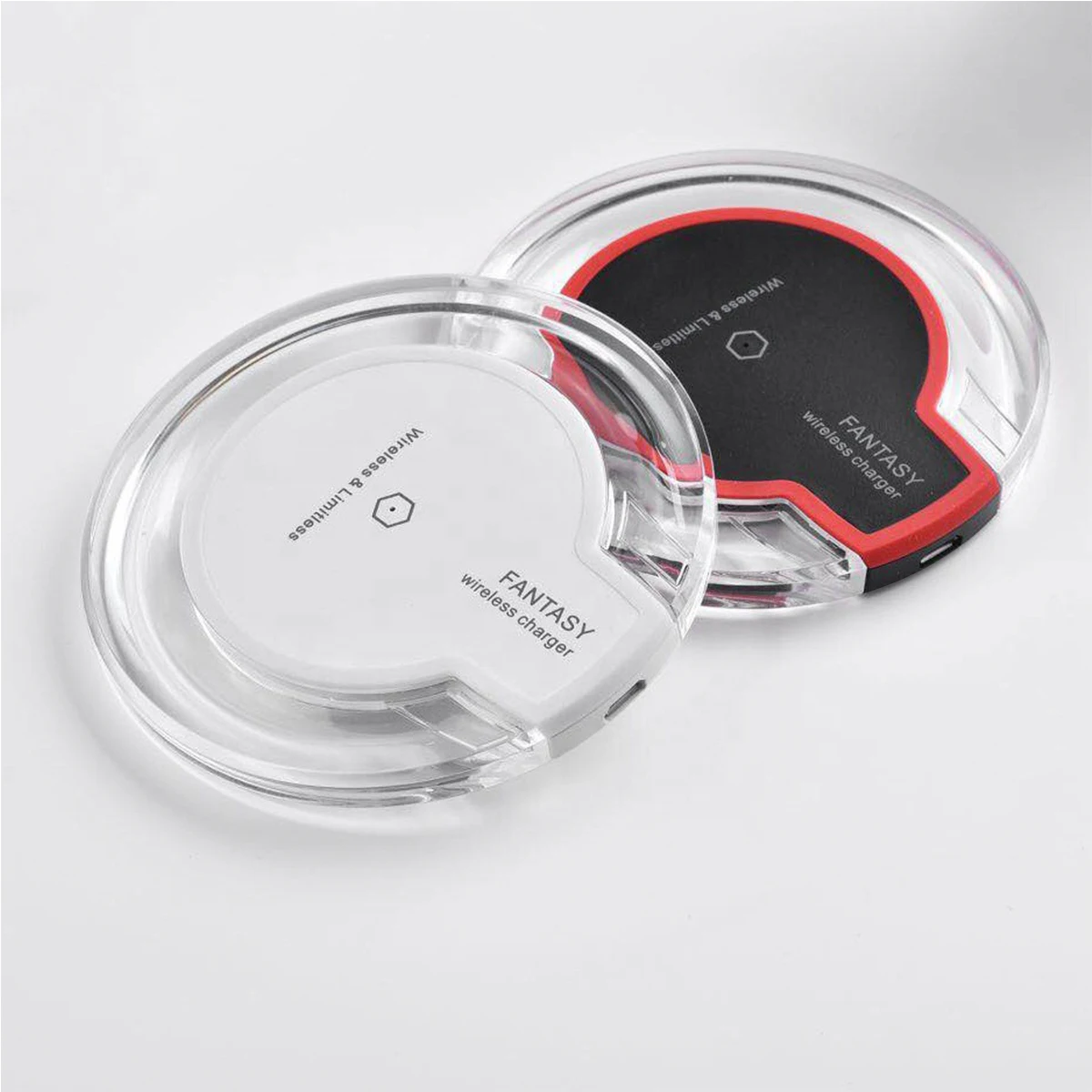 

50% Discount Qi Enabled 15w Fast Smart Cute Invisible Customize Wireless Charger Pad, Wireless Charging For iPhone, Black+red, white
