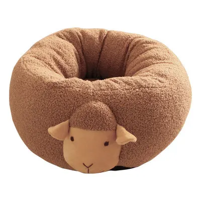 

zss352 Faux Fur Comfortable Washable Soft Donut Pet Dog Cat Bed Warm Round Customized Calming Fluffy Plush Space Item