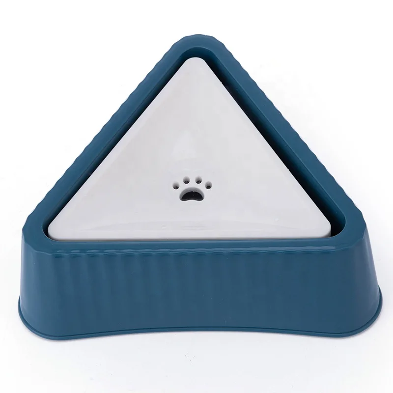 

Floating Pet Anti Spill Dog Bowls Floating Plastic Cat Bowl No Spill Pet Drinking Water Feeder Triangle Dog Water Bowl