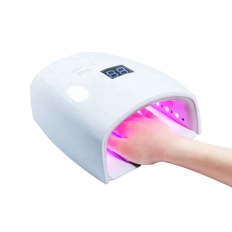 

50% discount 2021 good price custom portable uv led nail lamp cordless red light