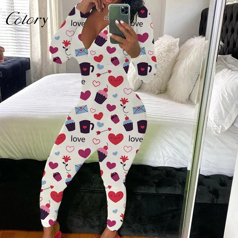 

Colory 2021 Pajamas For Women Short Sleeve Women Onesie 2 Piece Pajama Shorts Set, Picture shows