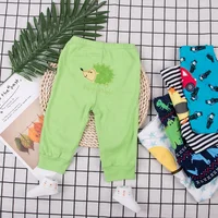 

China factory 5 pcs/lot 100% cotton warm winter trousers animal logo long pants baby boy