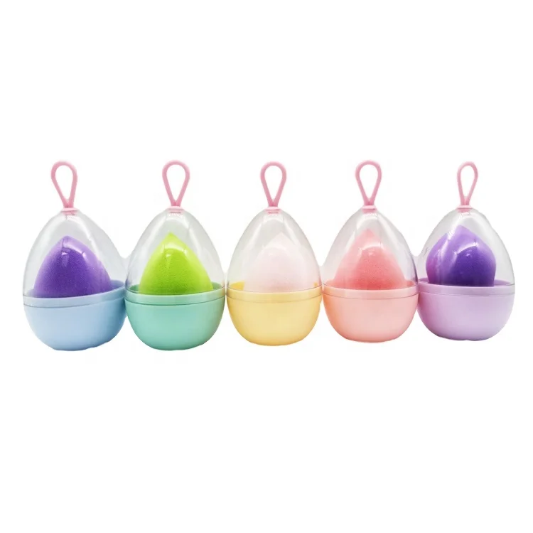

Clear plastic Beauty Make Up Puff Sponge Holder Egg Box Plastic Packing Case, Multi colors